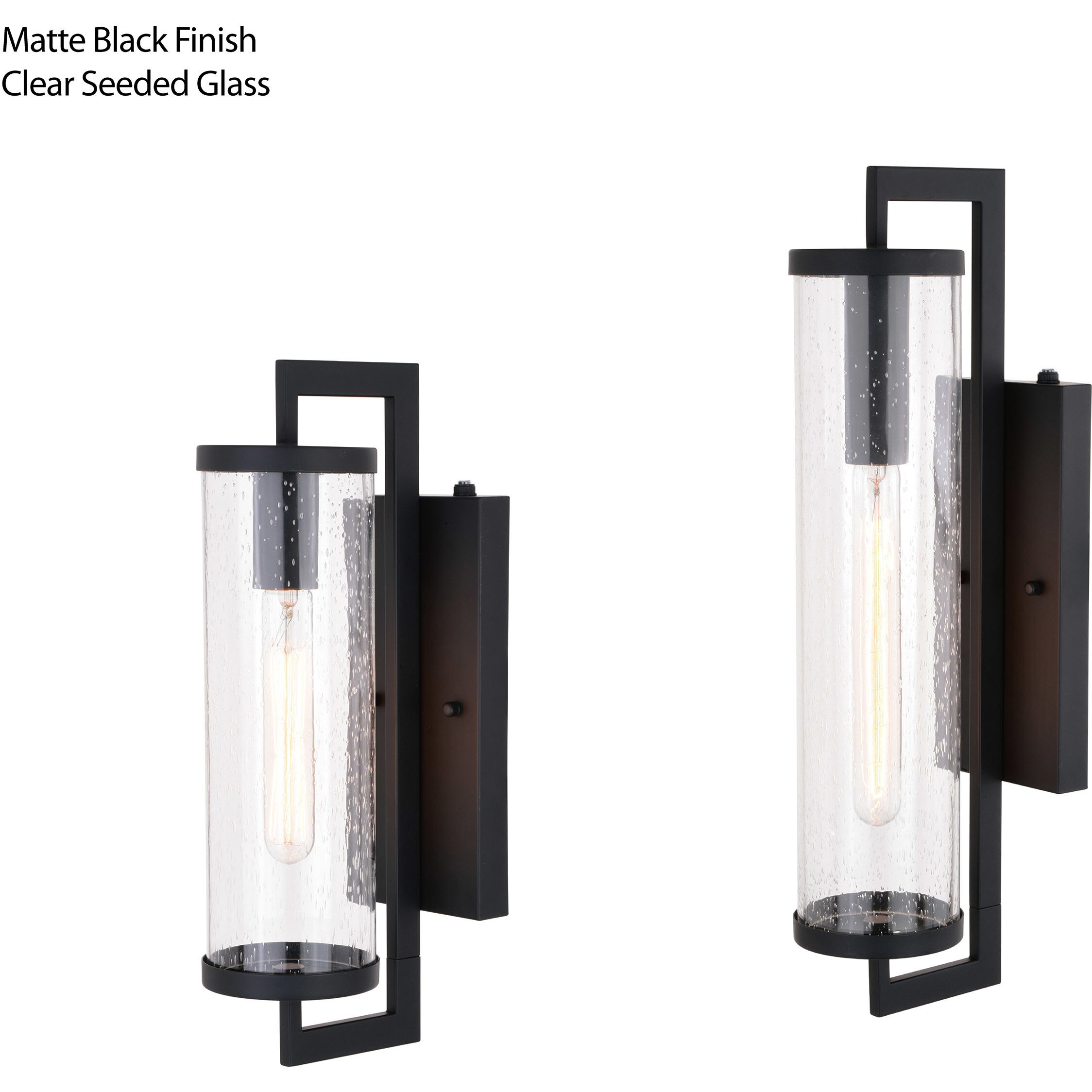 Morgan Park LED 16 inch Matte Black Outdoor Wall